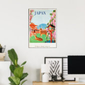 Vintages Reiseplakat für Hirsche und Japanische Pa Poster (Heimbüro)
