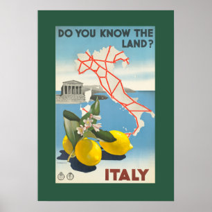 Vintages Reiseplakat für Italien Poster