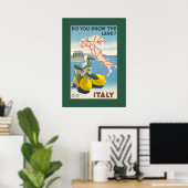 Vintages Reiseplakat für Italien Poster (Heimbüro)