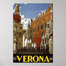 Vintages Reiseplakat für Italien