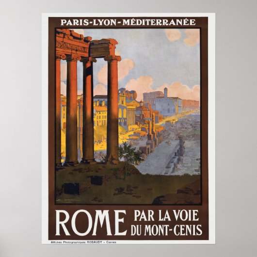 Vintages Reiseplakat für Italien Poster (Vorne)