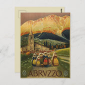 Vintages Reiseplakat für Italien Postkarte (Vorne/Hinten)