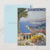 Vintages Reiseplakat für Italien Postkarte (Vorne/Hinten)