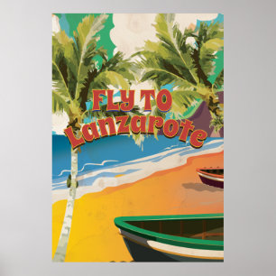 Vintages Reiseplakat für Lanzarote Poster