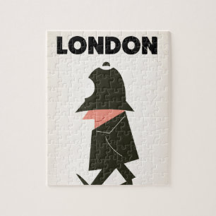 Vintages Reiseplakat für Londoner Policeman Puzzle