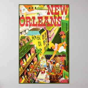 Vintages Reiseplakat für New Orleans Poster