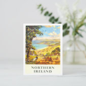 Vintages Reiseplakat für Nordirland Postkarte (Stehend Vorderseite)
