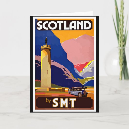 Vintages Reiseplakat für Schottland, Karte (Vorderseite)