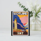 Vintages Reiseplakat für Schottland, Postkarte (Stehend Vorderseite)