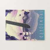 Vintages Reiseplakat für Snowboards Puzzle (Horizontal)