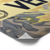 Vintages Reiseplakat für Venedig Poster (Ecke)