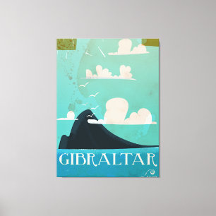 Vintages Reiseplakat Gibraltars Leinwanddruck