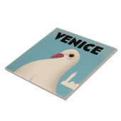 Vintages Reiseplakat in Venedig Fliese (Seite)