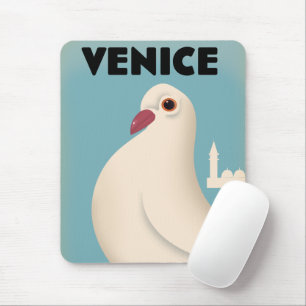 Vintages Reiseplakat in Venedig Mousepad