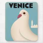 Vintages Reiseplakat in Venedig Mousepad (Vorne)
