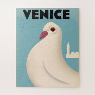 Vintages Reiseplakat in Venedig Puzzle
