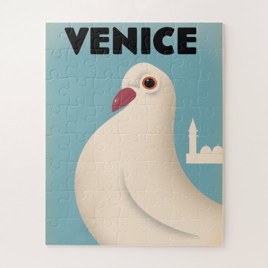 Vintages Reiseplakat in Venedig Puzzle (Vertikal)