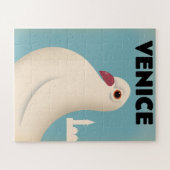 Vintages Reiseplakat in Venedig Puzzle (Horizontal)