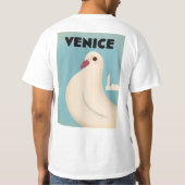 Vintages Reiseplakat in Venedig T-Shirt (Rückseite)