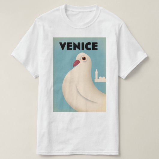 Vintages Reiseplakat in Venedig T-Shirt (Design vorne)