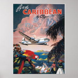 Vintages Reiseplakat Karibik Poster