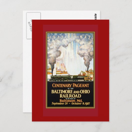 Vintages Reiseplakat Kunst und Kultur Postkarte (Vorne/Hinten)