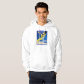 Vintages Reiseplakat, Les Diablerets, die Schweiz Hoodie (Vorne ganz)
