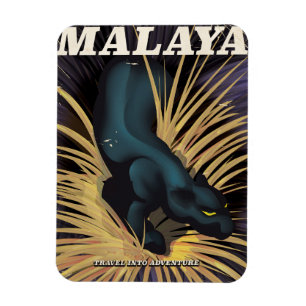 Vintages Reiseplakat Malaya Magnet