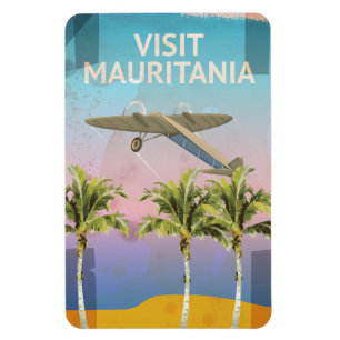 Vintages Reiseplakat Mauretaniens Magnet
