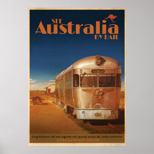 Vintages Reiseplakat nach Australien Poster (Vorne)