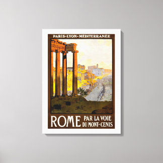 Vintages Reiseplakat Rom Italien oder Roma Italien Leinwanddruck