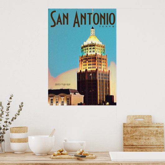 Vintages Reiseplakat San Antonio Poster (Küche)