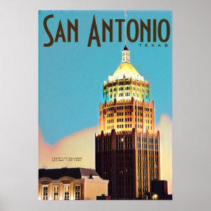 Vintages Reiseplakat San Antonio Poster