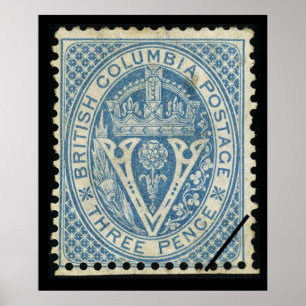 Vintages Reiseplakat von British Columbia Poster