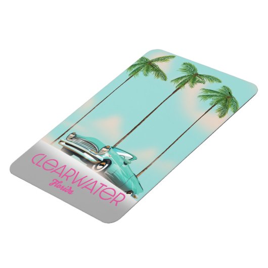 Vintages Reiseplakat von Clearwater Florida Magnet (Linke Seite)
