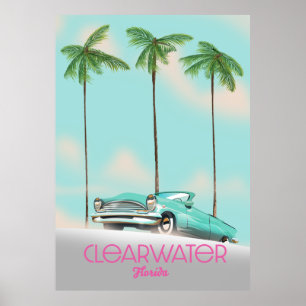 Vintages Reiseplakat von Clearwater Florida Poster
