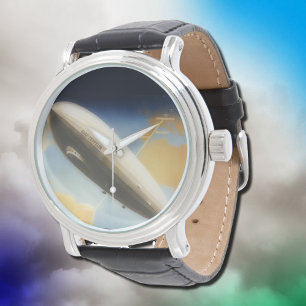 Vintages Reiseplakat von Graf Zeppelin Armbanduhr