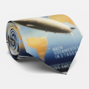 Vintages Reiseplakat von Graf Zeppelin Krawatte