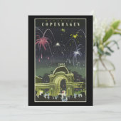 Vintages Reiseplakat von Kopenhagen, Karte (Stehend Vorderseite)