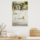 Vintages Reiseplakat von Kopenhagen, Retro Poster (Küche)