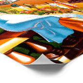 Vintages Reiseplakat von Nizza Poster (Ecke)