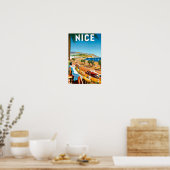Vintages Reiseplakat von Nizza Poster (Küche)
