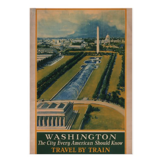 Vintages Reiseplakat Washington DC Fotodruck (Vorne)