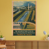 Vintages Reiseplakat Washington DC Leinwanddruck (Insitu (Wohnzimmer))