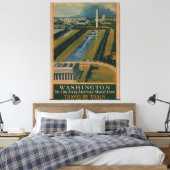 Vintages Reiseplakat Washington DC Leinwanddruck (Insitu (Schlafzimmer))