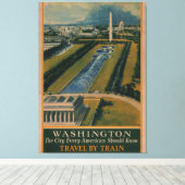 Vintages Reiseplakat Washington DC Leinwanddruck (Insitu (Holzboden))