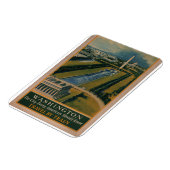 Vintages Reiseplakat Washington DC Magnet (Linke Seite)