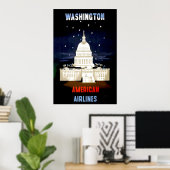 Vintages Reiseplakat Washington DC Poster (Heimbüro)