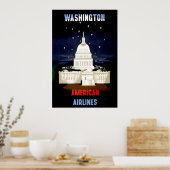 Vintages Reiseplakat Washington DC Poster (Küche)