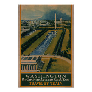 Vintages Reiseplakat Washington DC Poster